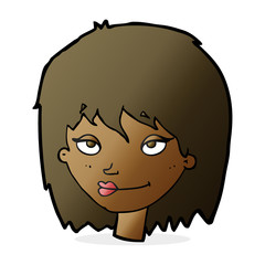 cartoon smiling woman