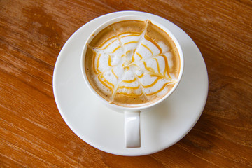 Cup of cappuccino coffee