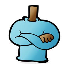 cartoon folded arms body