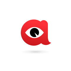 Letter A eye logo icon design template elements