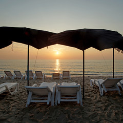 sunbed on the beach