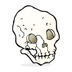 cartoon spooky skull