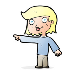 cartoon pointing person