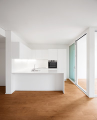 Fototapeta na wymiar Interior of modern apartment, kitchen