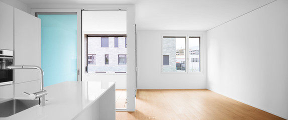 Interior of modern apartment, kitchen