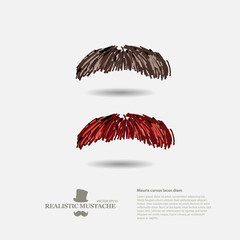 set of vintage mustaches style - vector