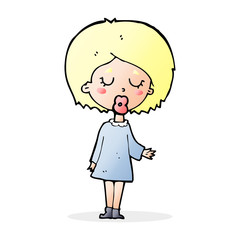cartoon woman explaining her point