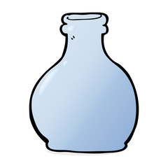 cartoon old glass vase
