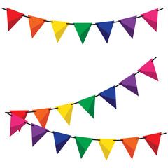Fototapeta premium Bunting and garland set