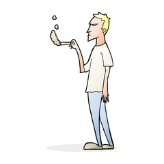 cartoon annoyed smoker