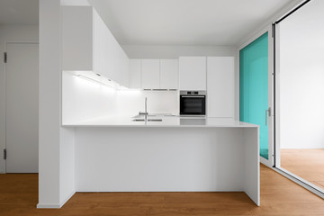 Naklejka na ściany i meble Interior of modern apartment, kitchen