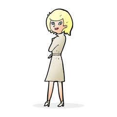 cartoon woman in trench coat