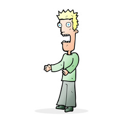 cartoon man freaking out