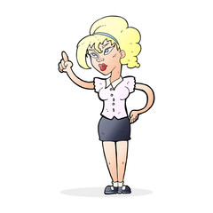 cartoon woman with idea