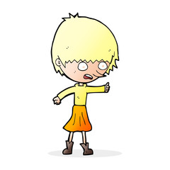 cartoon woman stressing out