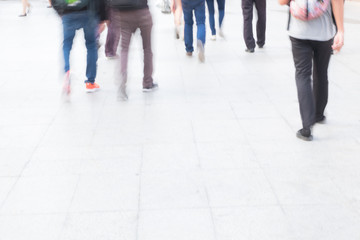 motion blur crowd walking