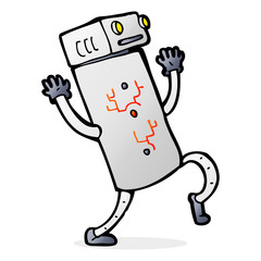 cartoon robot