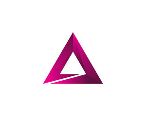 Letter A Triangle Logo Design Element