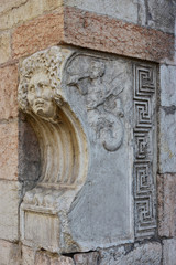 Gorgon Mask and Triton at the corner of Corso Borsari street, Verona