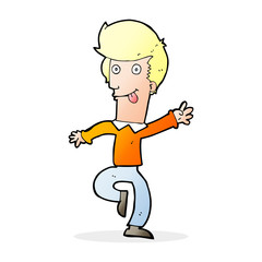 cartoon man dancing