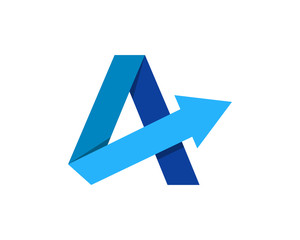 Letter A Arrow Logo Design Element