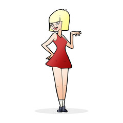 cartoon pretty woman