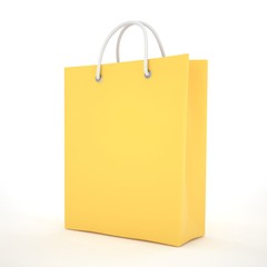 Paper Shopping Bag isolated on white background