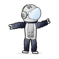cartoon astronaut reaching