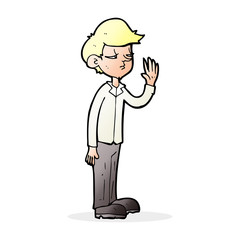 cartoon arrogant boy
