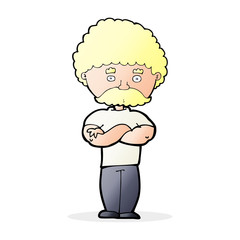cartoon dad with folded arms