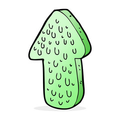 cartoon slimy arrow symbol