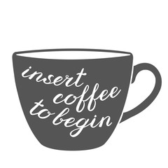 Insert coffee to begin brush lettering.