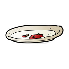 cartoon empty plate