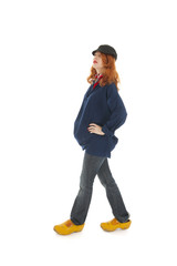 Naklejka premium Dutch female farmer