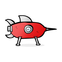 cartooon space rocket