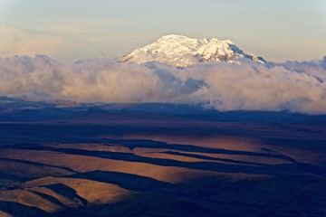 View of Antisana Volcano. Antisana volcano is the fourth largest volcano in Ecuador. 
