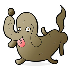cartoon dog sticking out tongue