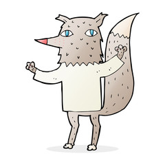cartoon wolf