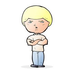 cartoon grumpy man