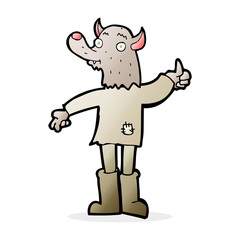 cartoon funny werewolf