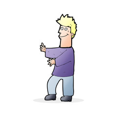 cartoon happy man