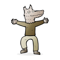 cartoon wolf man