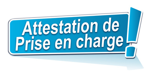attestation de prise en charge sur étiquette bleue