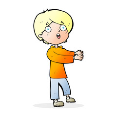 cartoon shocked boy