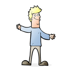 Obraz premium cartoon happy man