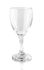 Empty wine glass isolated