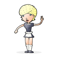 cartoon waitress taking order