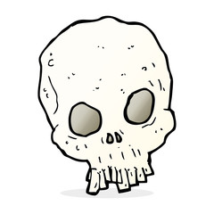 cartoon spooky skull