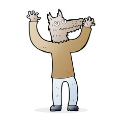 cartoon wolf man