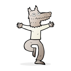 cartoon wolf man